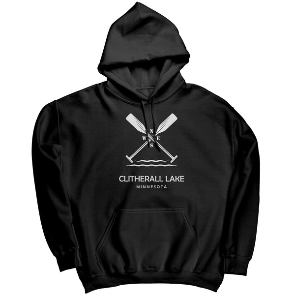 Clitherall Lake Paddles Unisex Hoodie WHT Art