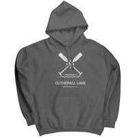 Clitherall Lake Paddles Unisex Hoodie WHT Art