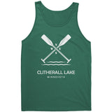 Clitherall Lake Unisex Tank, Paddles, WHT