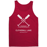 Clitherall Lake Unisex Tank, Paddles, WHT