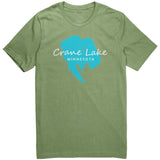 Crane Lake Map Unisex Tee WHT Art