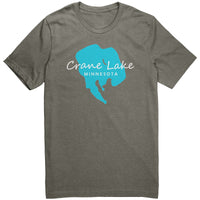 Crane Lake Map Unisex Tee WHT Art