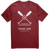 Crane Lake Unisex Tee, Paddles, WHT Art2