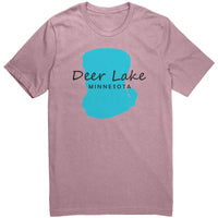 Deer Lake Map Unisex Tee BLK