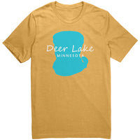 Deer Lake Map Unisex Tee WHT