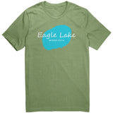 Eagle Lake Map Unisex Tee WHT