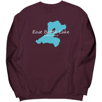 East Battle Lake Map Unisex Crewneck Sweatshirt