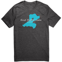 East Battle Lake Map Unisex Tee WHT