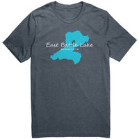 East Battle Lake Map Unisex Tee WHT