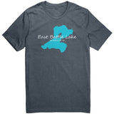 East Battle Lake Map Unisex Tee WHT