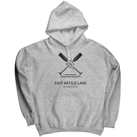 East Battle Lake Paddles Unisex Hoodie BLK1