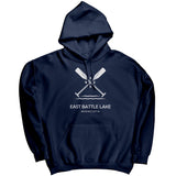 East Battle Lake Paddles Unisex Hoodie WHT