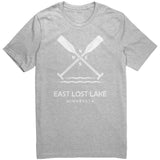 East Lost Lake Paddles Unisex Tee WHT Art1