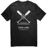 Fiske Lake Paddles Unisex Tee WHT Art1