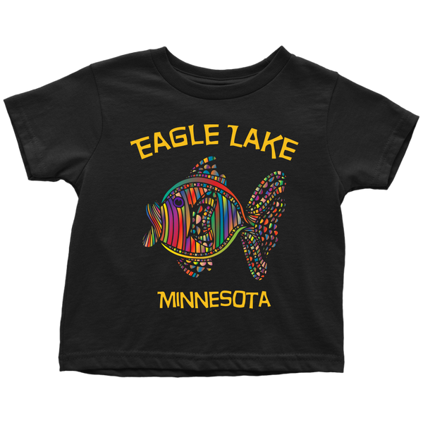 TODDLER Colorful Fish Eagle Lake T-Shirt, More Colors