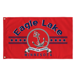 Wall Flag, Eagle Lake, Red, 36" x 60"