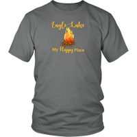 UNISEX Campfire Eagle Lake My Happy Place T-Shirt, More Colors
