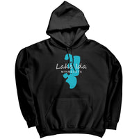 Lake Ida Map Unisex Hoodie WHT Art