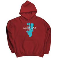 Lake Ida Map Unisex Hoodie WHT Art