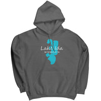 Lake Ida Map Unisex Hoodie WHT Art