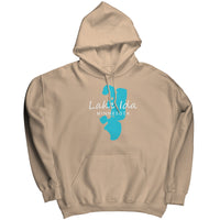 Lake Ida Map Unisex Hoodie WHT Art