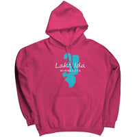 Lake Ida Map Unisex Hoodie WHT Art