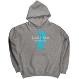 Lake Ida Map Unisex Hoodie WHT Art