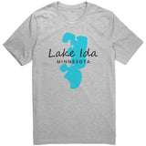 Lake Ida Map Unisex Tee BLK Art