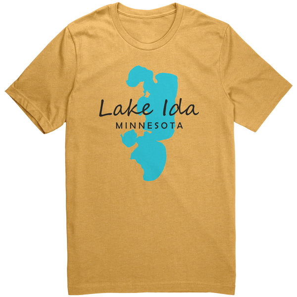 Lake Ida Map Unisex Tee BLK Art