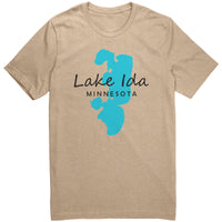 Lake Ida Map Unisex Tee BLK Art