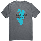 Lake Ida Map Unisex Tee BLK Art