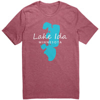 Lake Ida Map Unisex Tee WHT Art