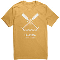 Lake Ida Unisex Tee, Paddles, WHT Art1