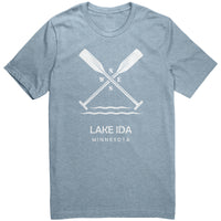 Lake Ida Unisex Tee, Paddles, WHT Art2