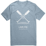 Lake Ida Unisex Tee, Paddles, WHT Art2