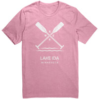 Lake Ida Unisex Tee, Paddles, WHT Art2