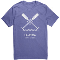 Lake Ida Unisex Tee, Paddles, WHT Art2