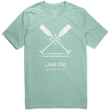 Lake Ida Unisex Tee, Paddles, WHT Art2