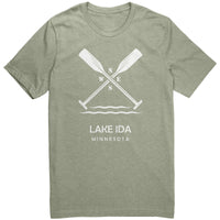 Lake Ida Unisex Tee, Paddles, WHT Art2