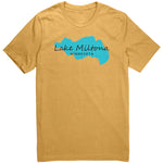 Lake Miltona Map Unisex Tee BLK Art