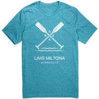Lake Miltona Unisex Tee, Paddles, WHT Art1