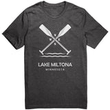 Lake Miltona Unisex Tee, Paddles, WHT Art1