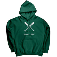 Long Lake Paddles Unisex Hoodie WHT