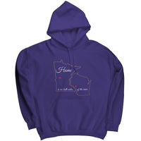 Midwest MN WI River Home Unisex Hoodie, Copper Outline