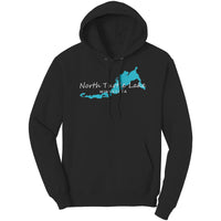North Turtle Lake Map Unisex Hoodie WHT