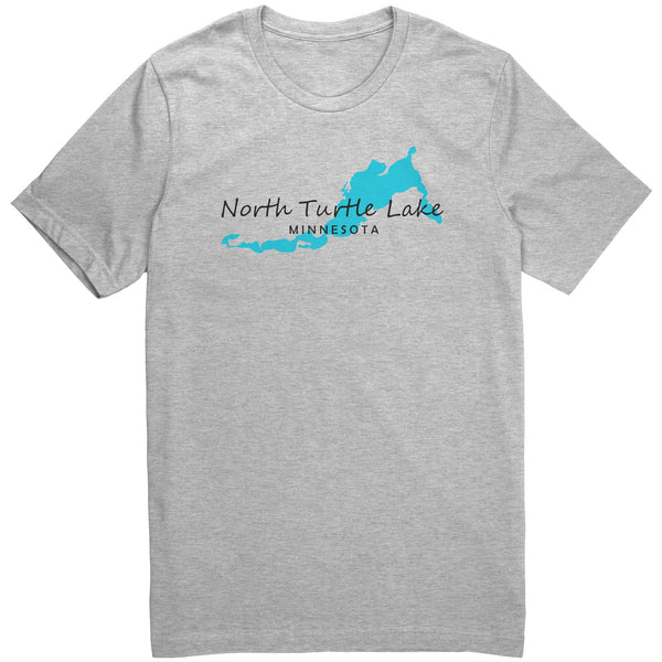North Turtle Lake Map Unisex Tee Blk Art