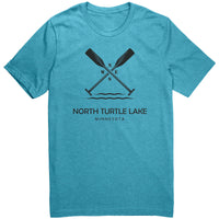 North Turtle Lake Unisex Tee, Paddles, BLK Art