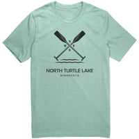 North Turtle Lake Unisex Tee, Paddles, BLK Art