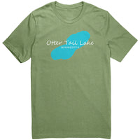Otter Tail Lake Map Unisex Tee WHT