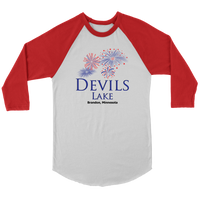 UNISEX Raglan Shirt, Devils Lake, Fireworks